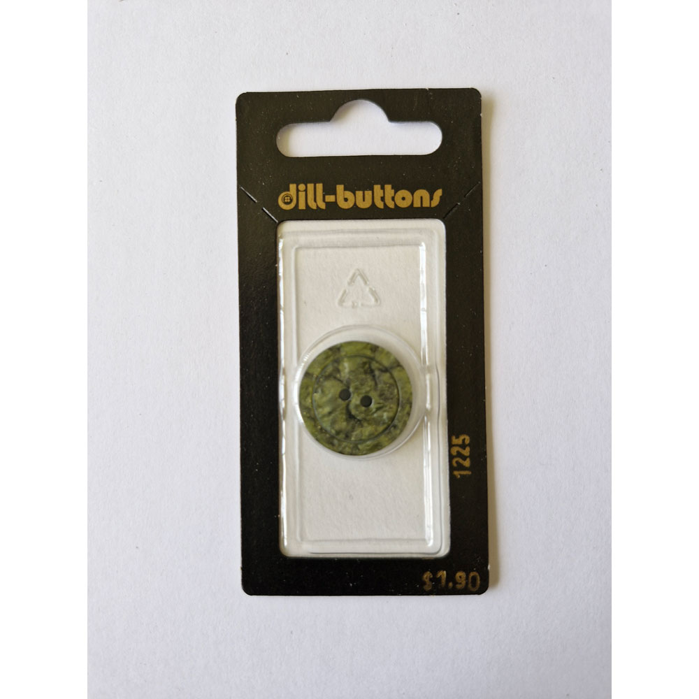 Button - 1225 - 20 mm - Moss Green - by Dill Buttons of America