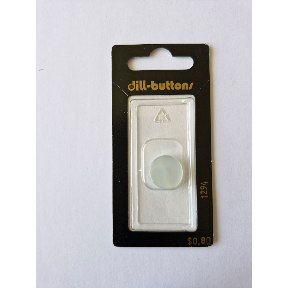 Button - 1294 - 15 mm - Light Blue - Clear - by Dill Buttons of America