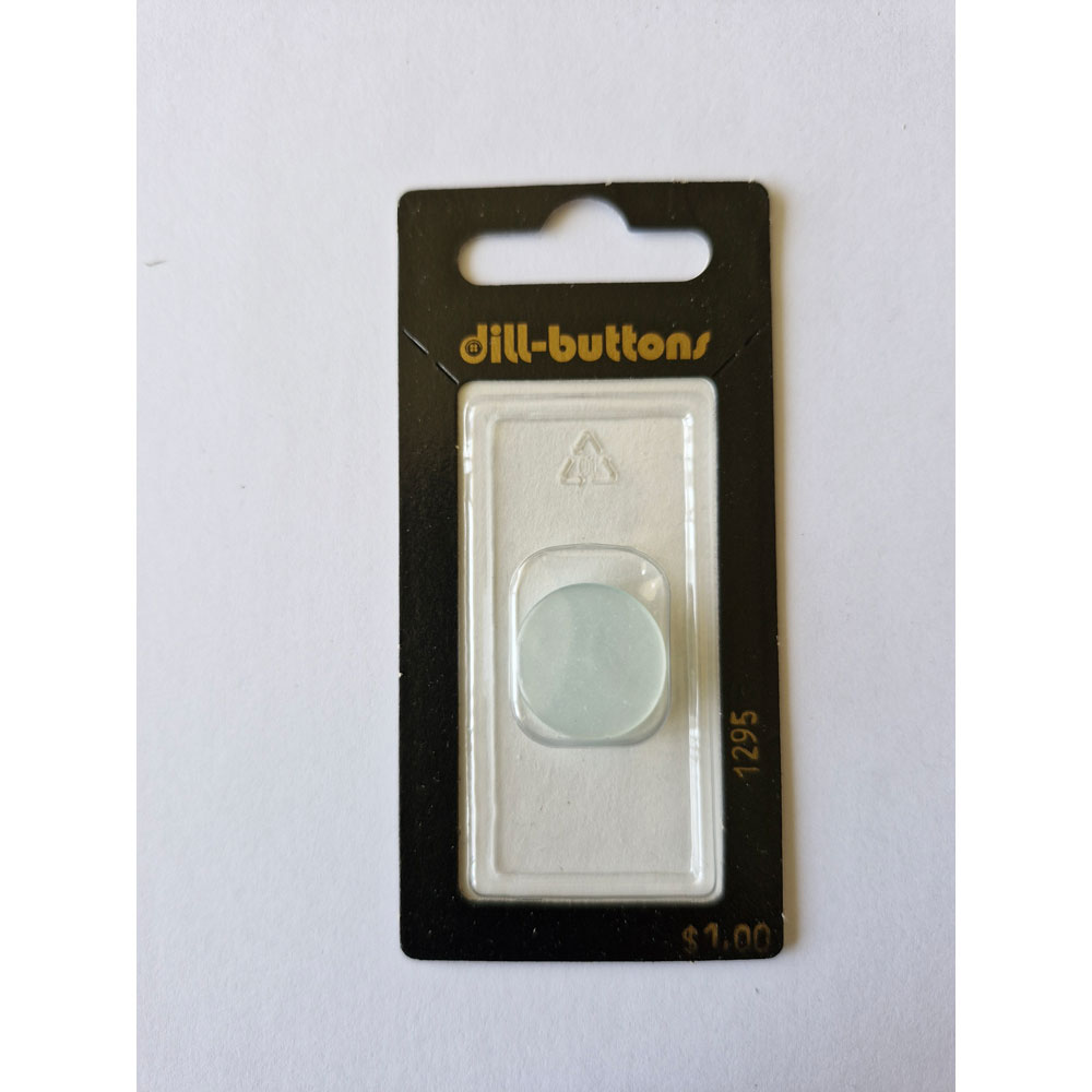 Button - 1295 - 18 mm - Light Blue - Clear - by Dill Buttons of America
