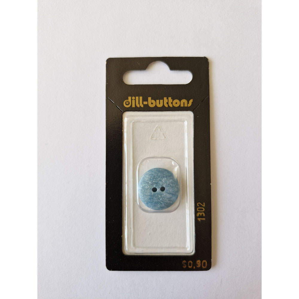 Button - 1302 - 18 mm - Blue - by Dill Buttons of America