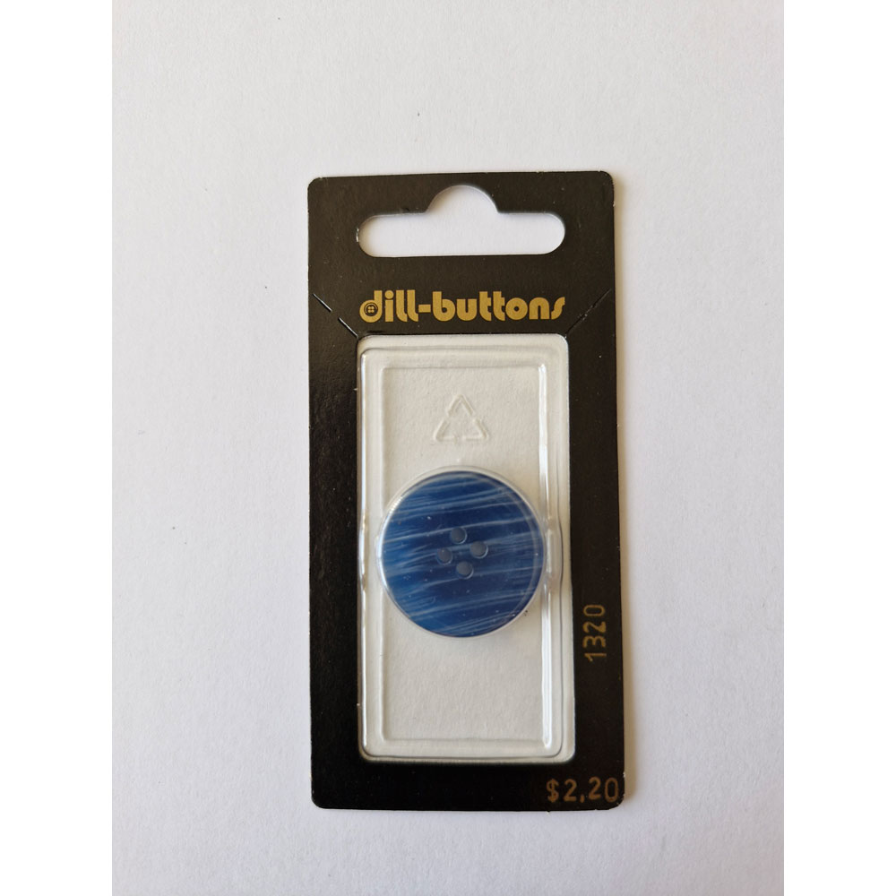 Button - 1320 - 23 mm - Blue - by Dill Buttons of America