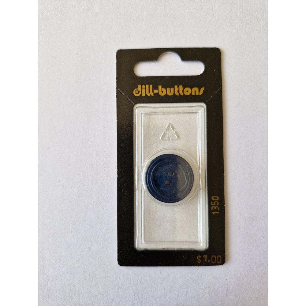 Button - 1350 - 20 mm - Dark Blue - by Dill Buttons of America