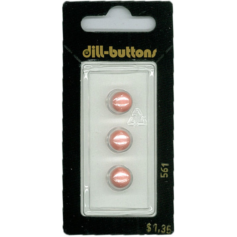 Button - 0561 - 08 mm - Pink - by Dill Buttons of America