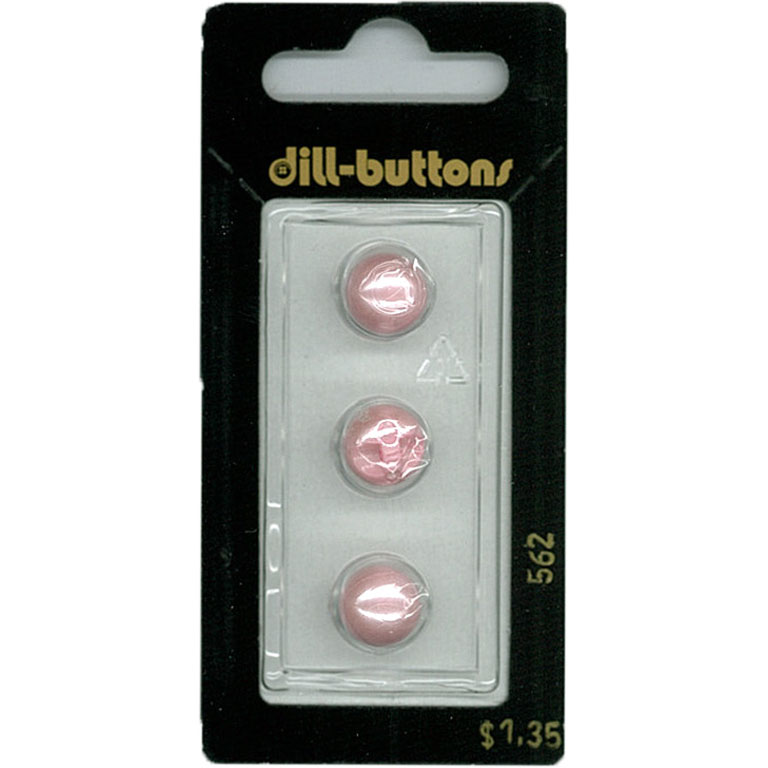 Button - 0562 - 10 mm - Pink - by Dill Buttons of America