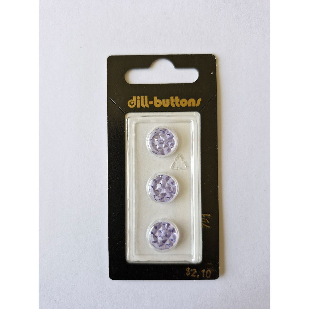 Button - 0791 - 11 mm - Light Blue - by Dill Buttons of America