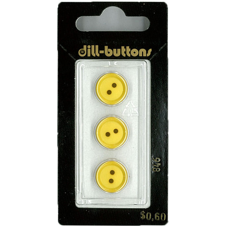 Button - 0846 - 13 mm - Yellow - by Dill Buttons of America