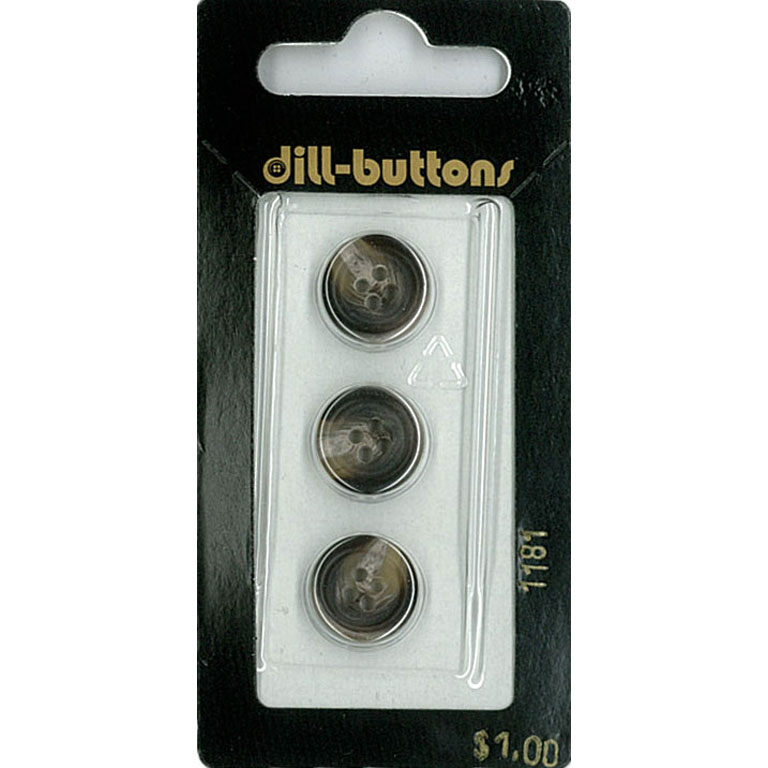 Button - 1181 - 13 mm - Brown - by Dill Buttons of America