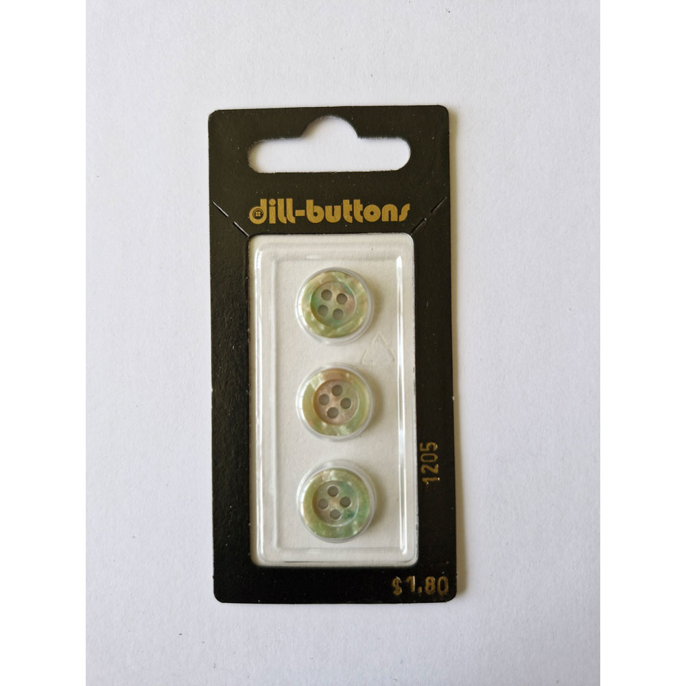 Button - 1205 - 13 mm - Greenish Pink - by Dill Buttons of America