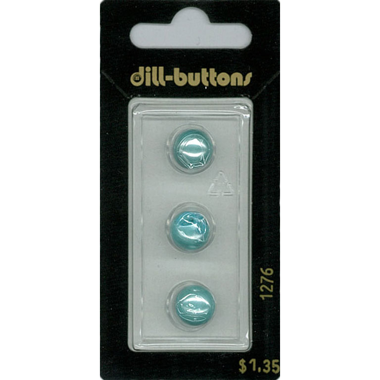 Button - 1276 - 10 mm - Light Blue - Ball - by Dill Buttons of America