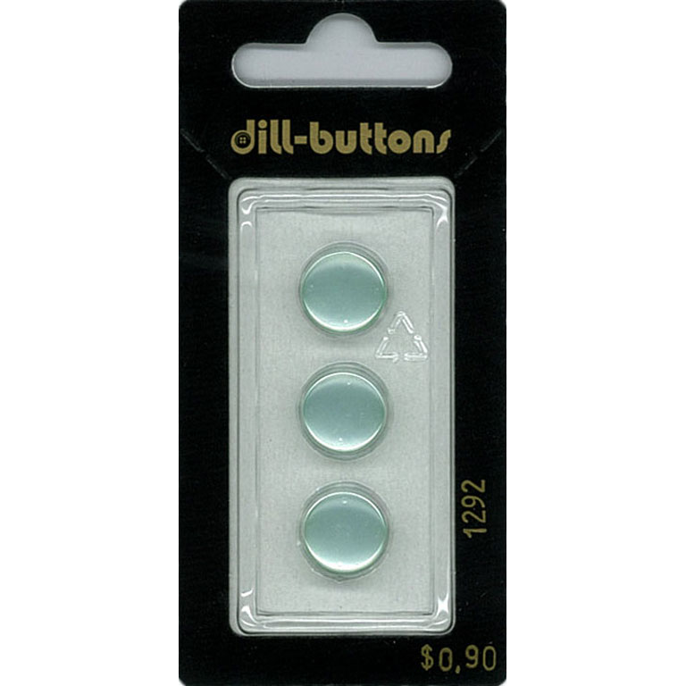 Button - 1292 - 11 mm - Light Blue - Clear - by Dill Buttons of America
