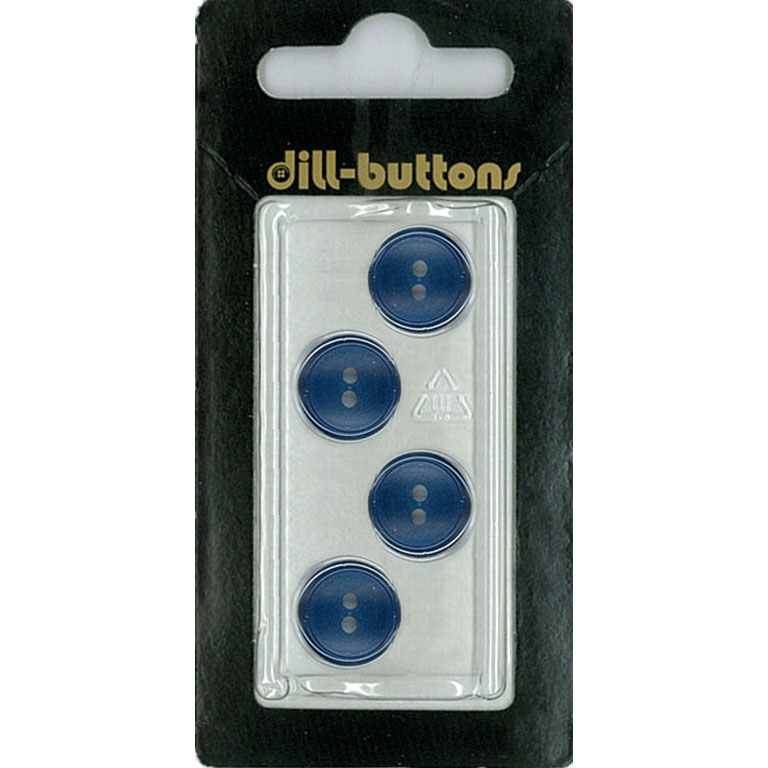 Button - 1334 - 13 mm - Blue - by Dill Buttons of America