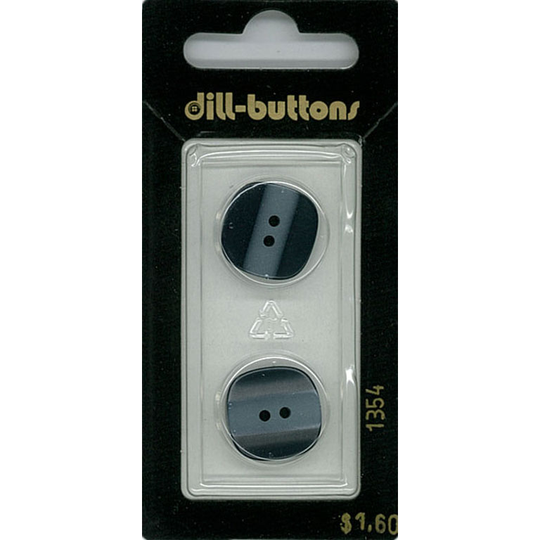 Button - 1354 - 18 mm - Dark Blue - by Dill Buttons of America