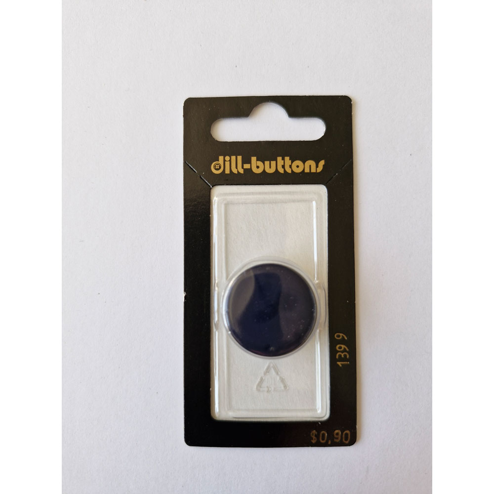 Button - 1399 - 23 mm - Bluish Black - by Dill Buttons of America