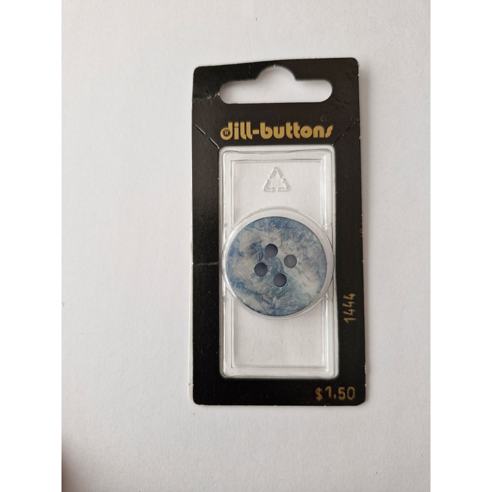 Button - 1443 - 20 mm - Bluish Grey - by Dill Buttons of America