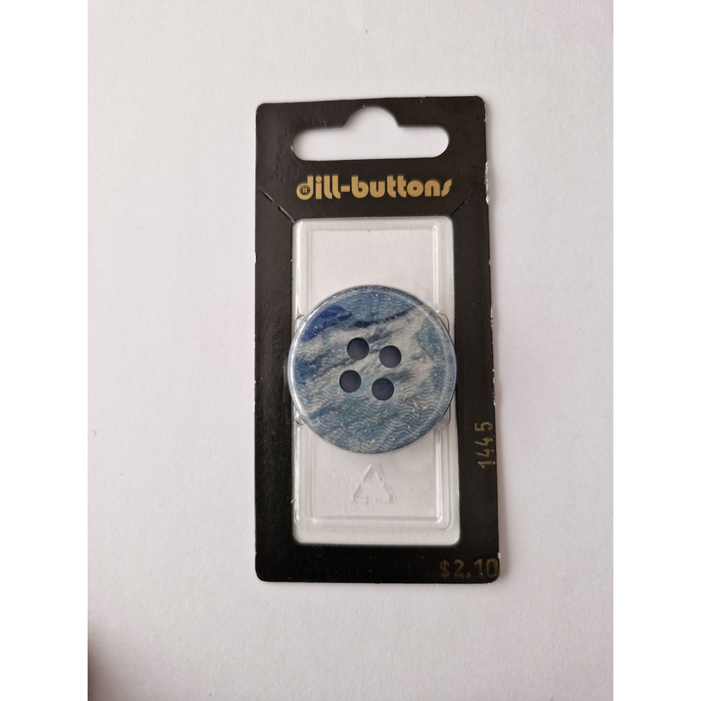 Button - 1445 - 30 mm - Bluish Grey - by Dill Buttons of America