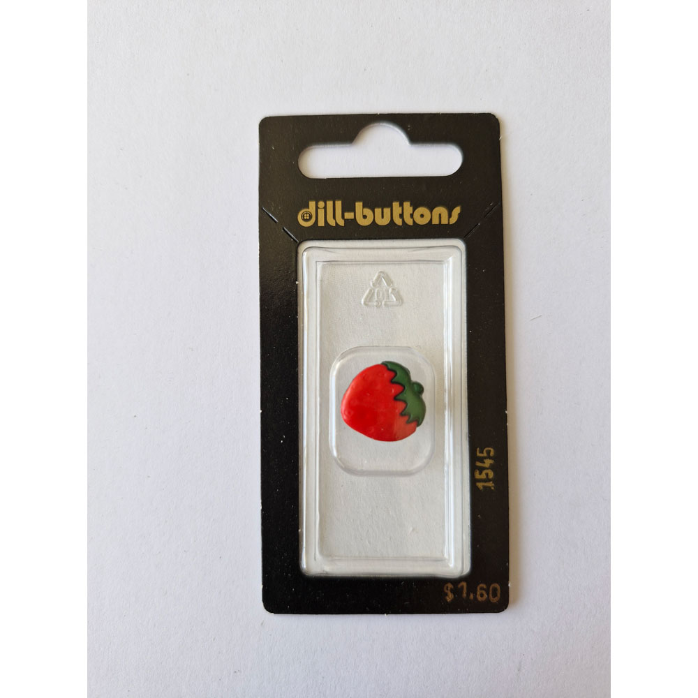 Button - 1545 - 15 mm - Strawberry - by Dill Buttons of America