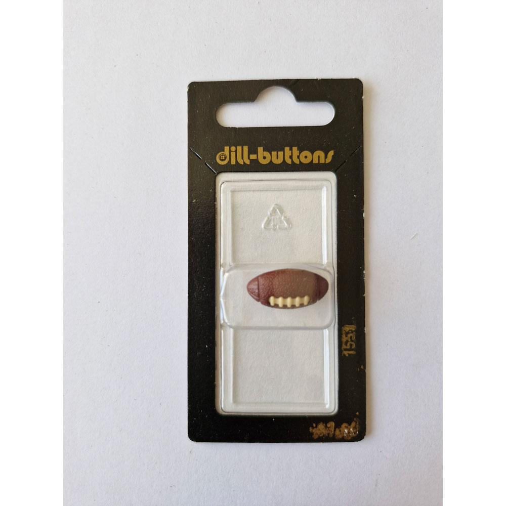 Button - 1552 - 20 mm - Football - by Dill Buttons of America