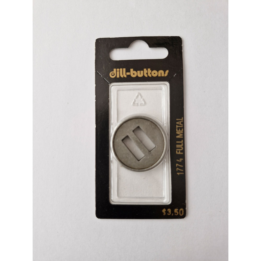 Button - 1774 - 28 mm - Metal - Full Metal - by Dill Buttons of America
