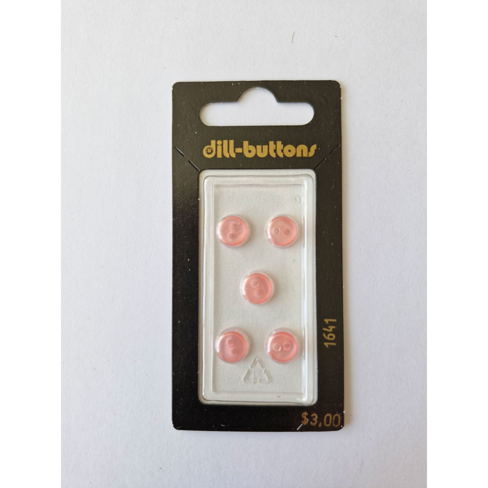 Button - 1641 - 08 mm - Pink - by Dill Buttons of America