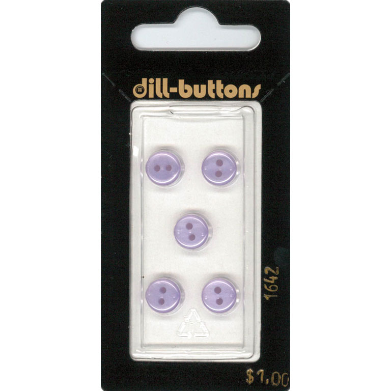 Button - 1642 - 08 mm - Light Purple - by Dill Buttons of America