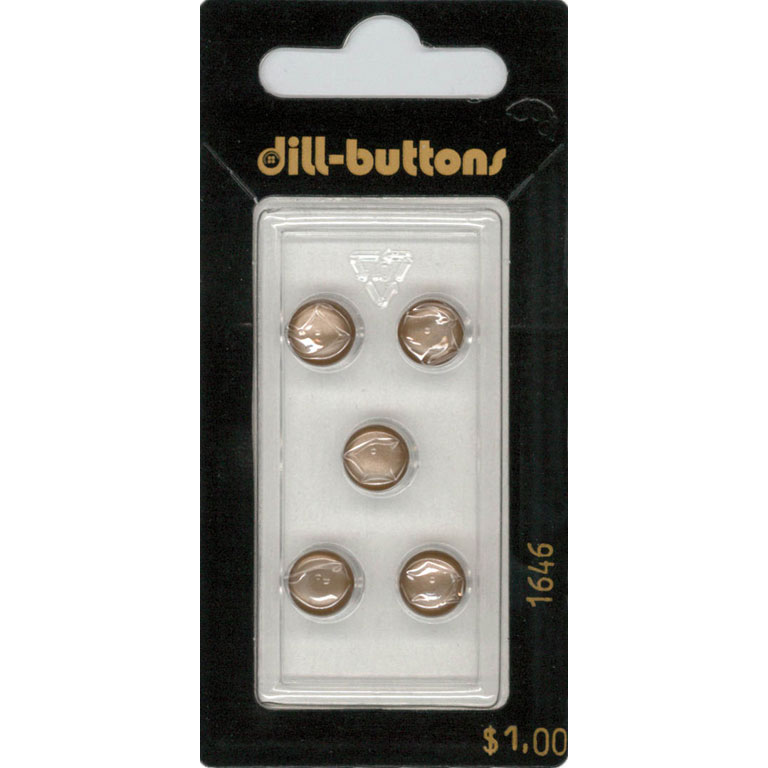 Button - 1646 - 08 mm - Light Brown - by Dill Buttons of America