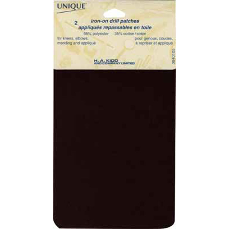 Iron-On Patches - Drill - Black - 2 pcs - Unique