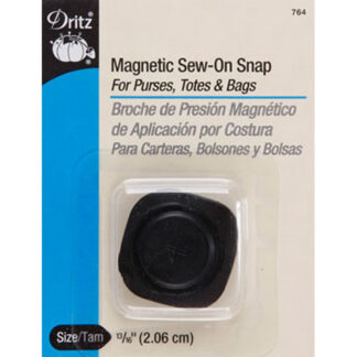 Magnetic Snap Set - 1 1/8 (28.5mm) - 1/PKG - Black - Sew-On