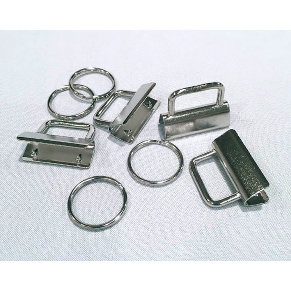 Key Fob Hardware Set Nickle - Lazy Girl Designs