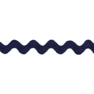Poly Ric Rac  - BP  - 029  - 370  - Navy  - 1/2" (approx. 1 cm)
