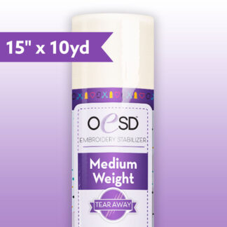 OESD - Stabilizer - Tear Away - Medium Weight - White - 15in x 10yd - HBTW35-15