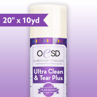 OESD - Stabilizer - Tear Away - Ultra Clean & Tear Plus - White - 20in x 10yd - HBTP17-20