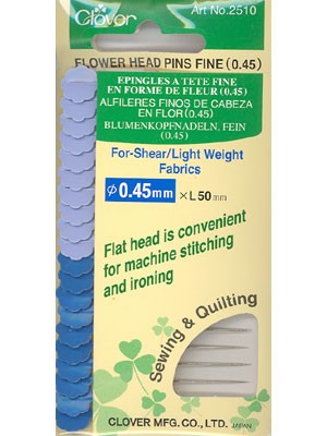 Flat Flower Head Pins - Shear Fabrics - 051221402890