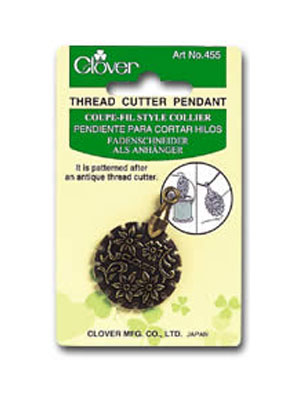 Clover - Thread Cutter Pendant - Antique Gold