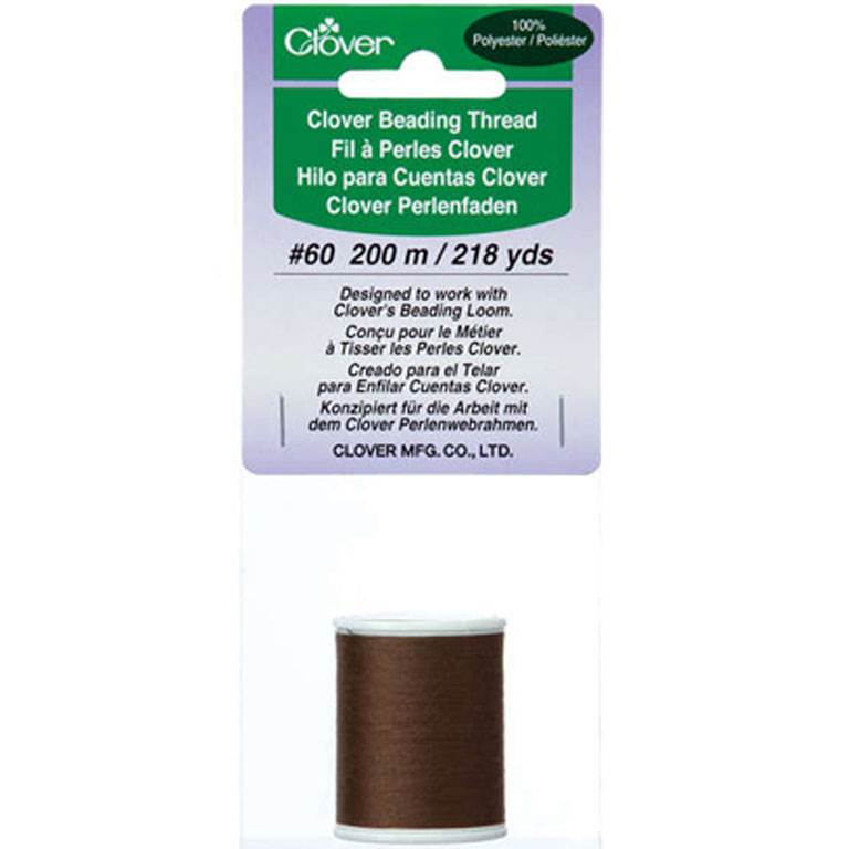 Clover – Beading Thread – 9914 – Brown – 60wt – 200m – My Sewing Room