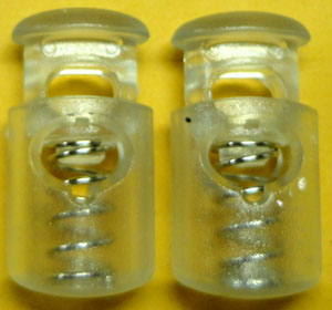 Cord Locks - Clear Plastic - 2 per pkg - Countess