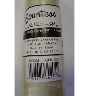 Thread - Countess - 1500m - 205 - OFF WHITE (BEIGE) - 100% Polye