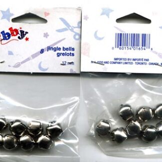 Jingle Bells - 12mm - Silver - 8 pcs