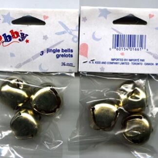 Jingle Bells - 25mm - Gold - 3 pcs