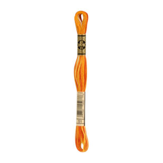 DMC - Six-Strand Embroidery Floss - 51 - Bnt Orange Shaded - 8m