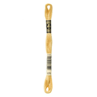 DMC - Six-Strand Embroidery Floss - 676 - Lt Old Gold - 8m