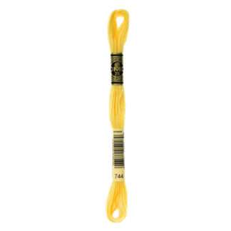 DMC - Six-Strand Embroidery Floss - 744 - Pale Yellow - 8m