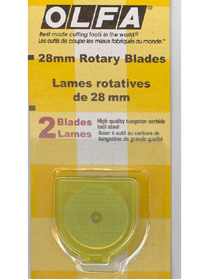 Rotary Cutting Blade - Olfa - 28mm - Standard - 2 Pack