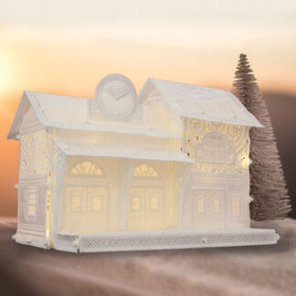 ED - 12857CD - Freestanding Xmas Village: Train Station - OESD