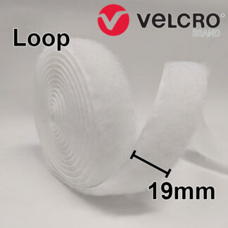 Velcro - Fasteners Loop - Sew On - White - 19mm - Per Metre