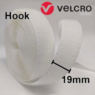 Velcro - Fasteners Hook - Sew On - White - 19mm - Per Metre