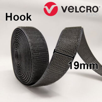 Velcro - Fasteners Hook - Sew On - Black - 19mm - Per Metre