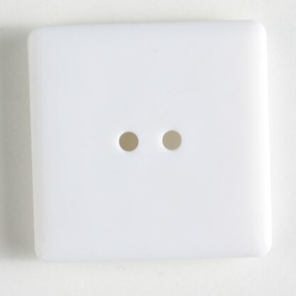Button - 25 mm - White - 2 Hole Square - Dill Buttons