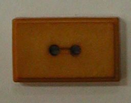 Button - 30 mm - Light Brown - 2 Hole Rectangle - Dill Buttons