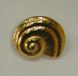 Button - 25 mm - Gold - Full Metal - Snail shell - Dill Buttons