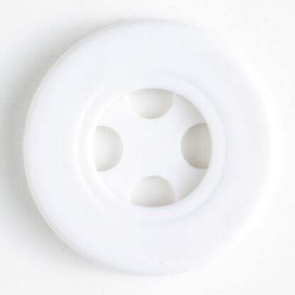 Button - 30 mm - White - Medium 4 Hole Round - Dill Buttons